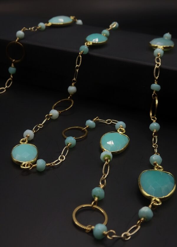 Chalcedony and Opal Glasses Chain